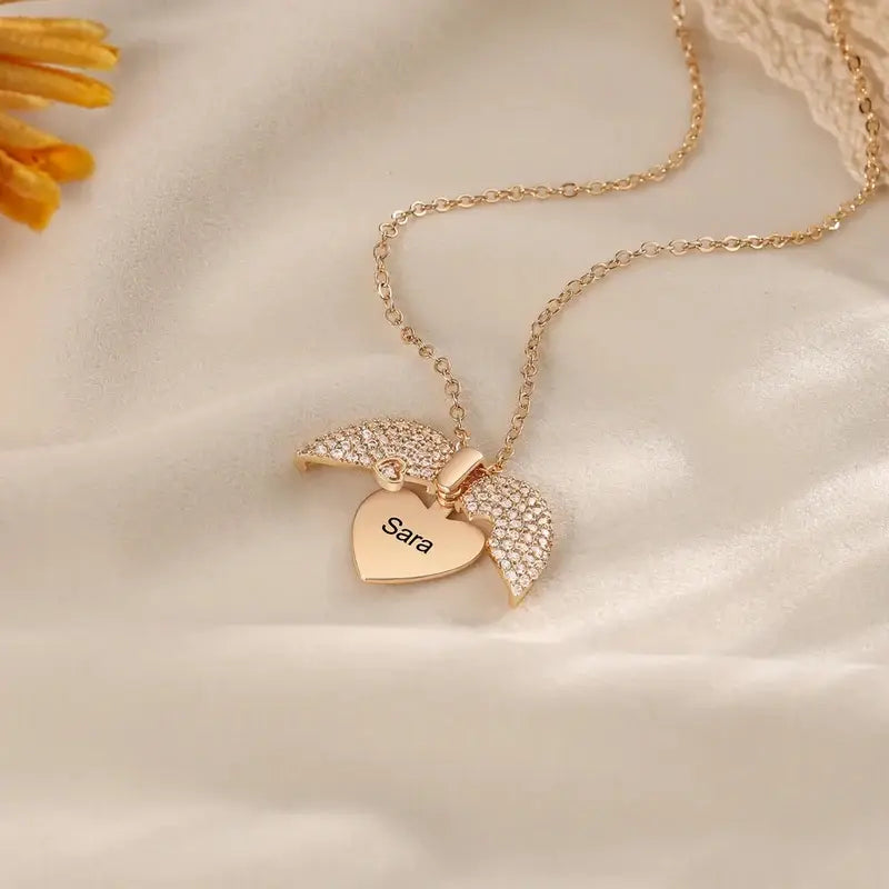 Open Heart Personalized Necklace