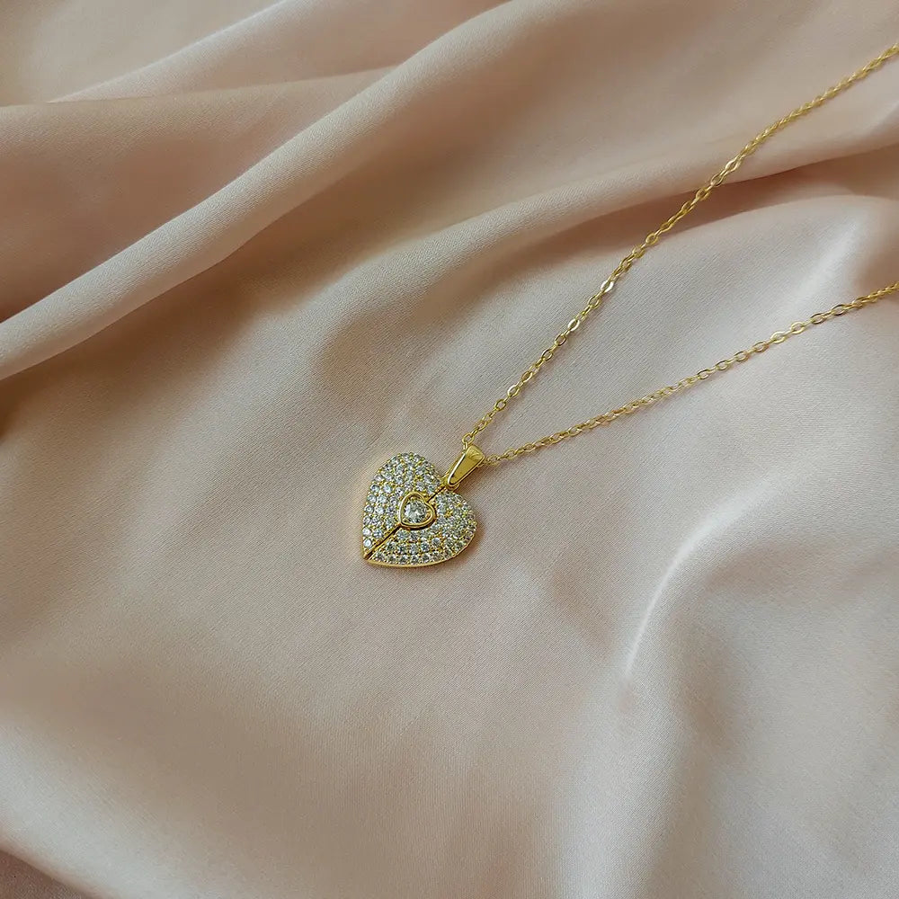 Open Heart Personalized Necklace